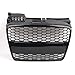 Suitable for 2005-2008 Audi A4 B7 Front Upper Honeycomb Grille - RS4 Style Black Sport Grill Replacement