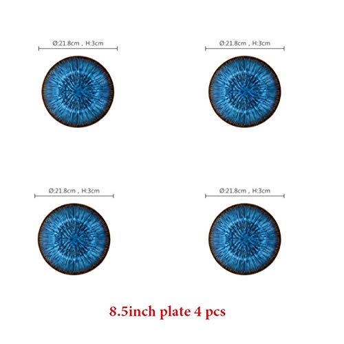 Western-style-Food-Steak-Ceramic-Deep-Blue-Pasta-Plate-Set-of-4
