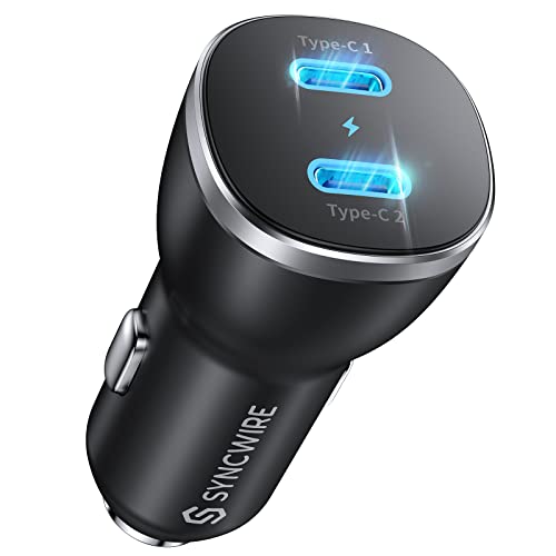 Syncwire Cargador de Coche USB C de 40 W, 2 Puertos PD 3.0 (20 W y...