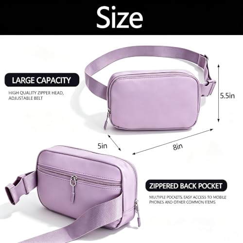Image of Belt bag Fanny pack crossbody bags for women Everywhere belt bag (light purple)