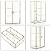 ELLDOO 5 Slots Clear Glass Storage Box, Gold Jewelry Makeup Display Organizer Case, Decorative Tower Box Storage for Trinket Perfume Lipstick Figure Statue Toy Display