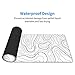 White Mouse Pad Large XL Gaming Mouse Pad for Desk Topographic Mouse Pad Desk Pad Gaming Mouse Pad White Desk Mat Extended Black and White White Topo Mousepad White Topographic Mouse Pad Full Size