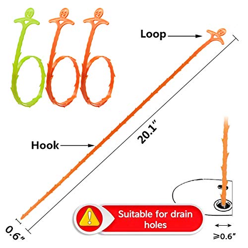 5 in 1 Sink Snake Cleaner Drain Auger Hair Catcher, Sink Dredge Drain Clog Remover Cleaning Tools for Kitchen Sink Bathroom Tub Toilet Clogged Drains Dredge Pipe Sewers Forlivese