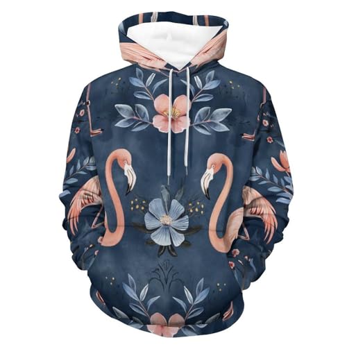 Hoodie flamant rose pour homme et femme | Sweat à capuche et manches longues taille S