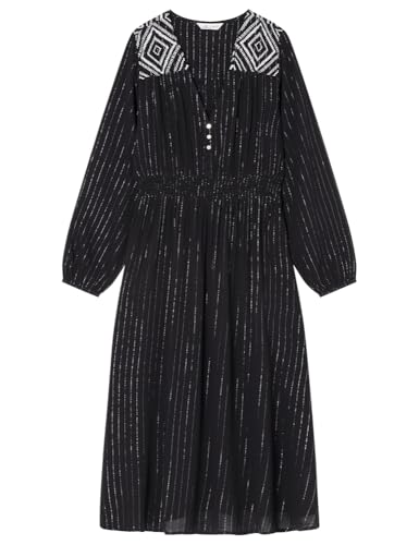 Robe Midi Springfield en Bambula Lurex avec Épaules Brodées pour Femme