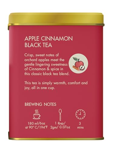 Image of Makaibari Holiday Edition : Apple Cinnamon Black Tea | Premium Black Tea | Anti-Oxidants, Immunity Booster | Tin Caddy | 50g