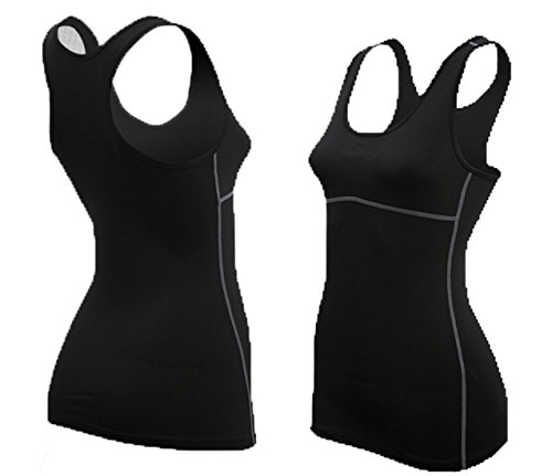 Women's Sports Gym Running Base Layer Tights Vest Sleeveless Compression Shirt