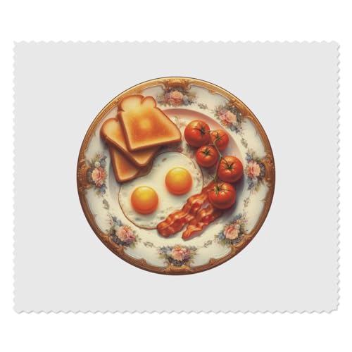 Azeeda 2 x 'Elegant English Breakfast' Microfibre Lens/Glasses Cleaning Cloths (LC00040381)