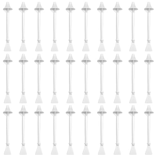 DAZISEN 30 Pieces Nose Wax Sticks - Dual-End Nasal Wax Spatulas Strips Nose Waxing Sticks Applicators for Nasal Care Nose Hair Removal Sticks Plastic Wax Wands for Nose/Eyebrow/Facial Hair Cleaning