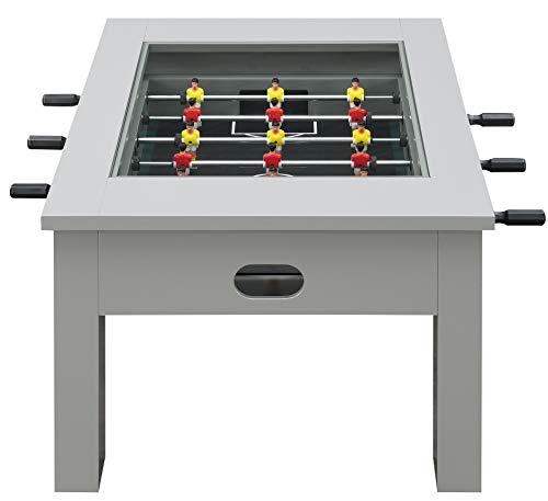 Hanover Foosball Coffee Table With Telescopic Rods And Counterbalanced Players, Grey #TOP6