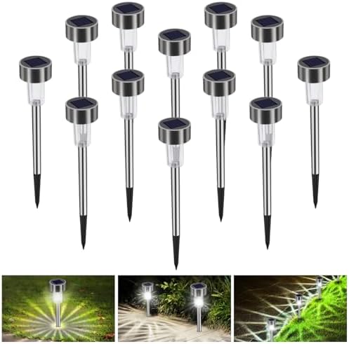 Luci Solari Esterne Fiamma Tremolante 68 LED - Confezione Da 4, Impermeabili, Con Pannello E Batteria, Per Giardino E Campeggio