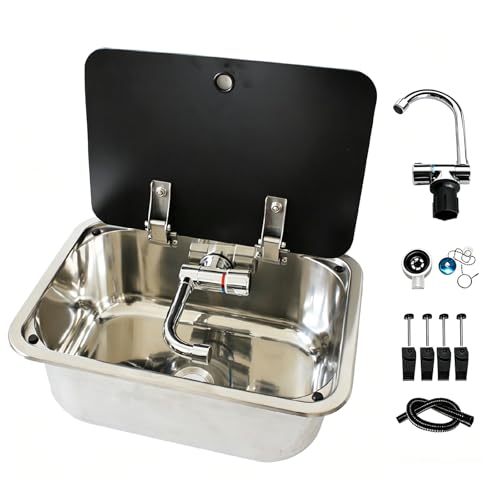 Fregadero de acero inoxidable 304 con tapa para cocinas de exterior 2