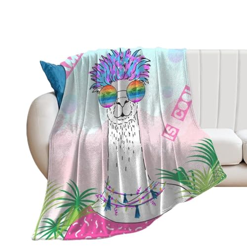 Couverture polaire cool alpaca couverture flanelle chaude jeté canapé - 2