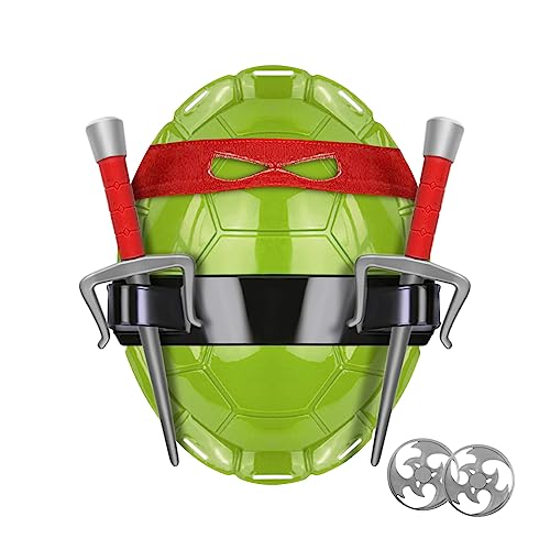 Watstend Superhero Cosplay Costume For Kids Turtle Shell Blindfold Mask Halloween Stage Cosplay Anime Role Playing（Raphael） #TOP2