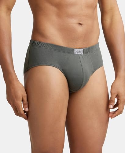 Image of Jockey 8035 Men Super Combed Cotton Solid Brief with Ultrasoft Concealed Waistband (Pack of 2)