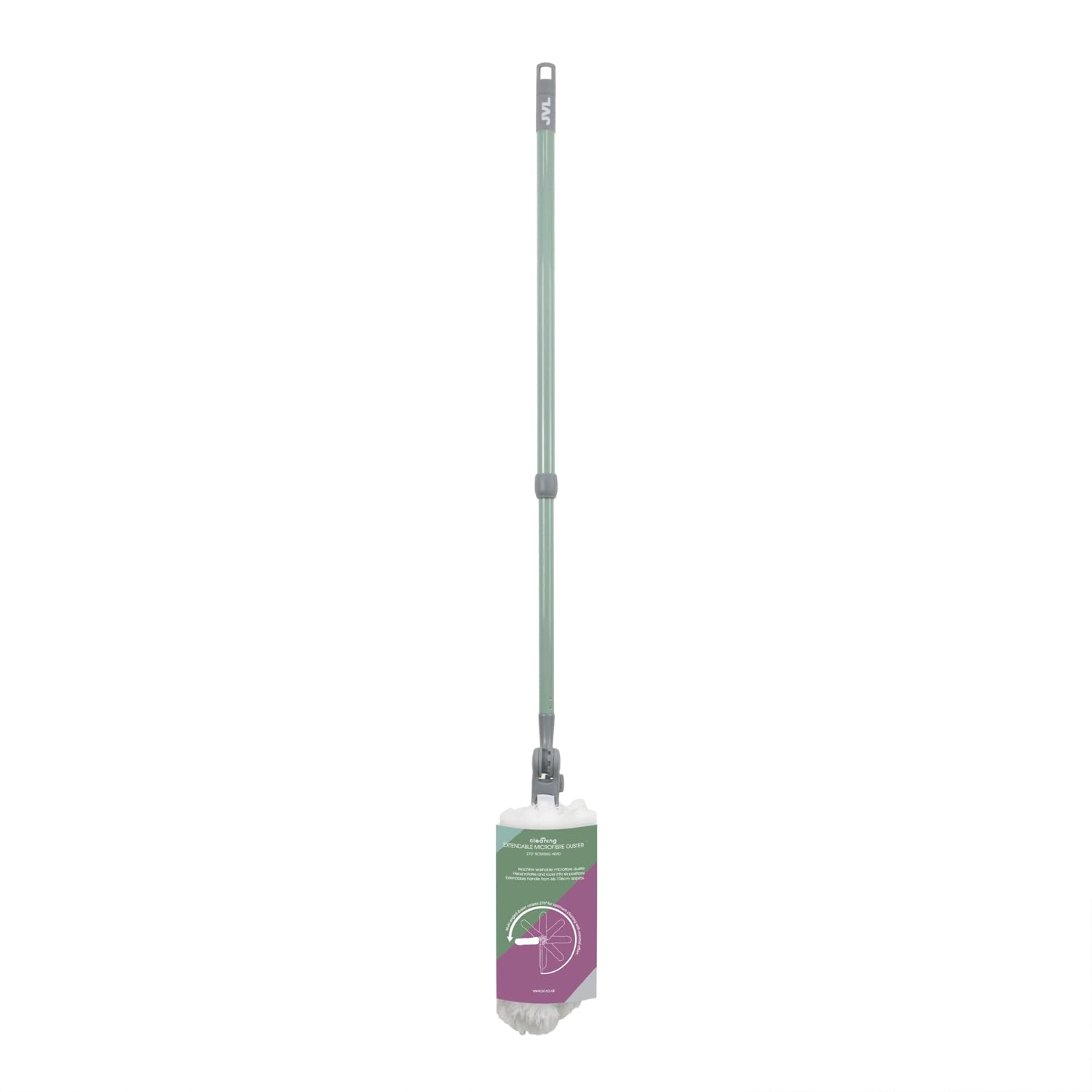 JVL - Extendable Microfibre Duster - Telescopic Handle - Green