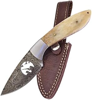 Frost Cutlery CW-991WSB/DK Damascus Duck Fixed Blade Bowie Knife W/ Sheath
