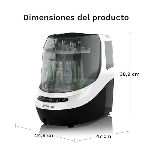 Miniatura 9 de Baby Brezza Bottle Washer Pro - Limpiador De Biberones Automático, Esterilizador Y Secador 3 En 1 Lavado A Presión Con 6 Modos De Limpieza Mayor Capacidad - 4 Biberones Y Accesorios