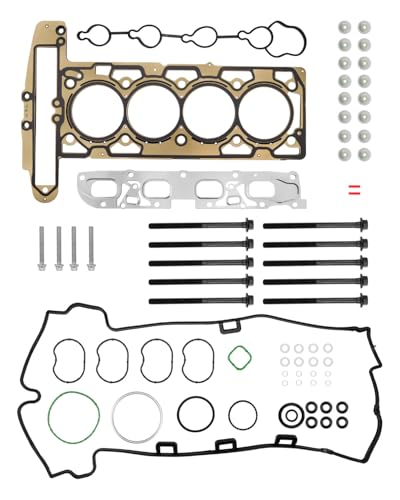 Image of Head Gasket Set 2.4 L, w /Cylinder Head Bolt Kit, Compatible with 2010-2017 Chevy Equinox Captiva Malibu, GMC Terrain, Buick Regal Lacrosse, GM 2.4L 2384cc 145cid L4 DOHC Engine, # HS26517PT, ES72196