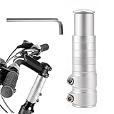 Megcdtr Fahrradlenker Erhöhung, Fahrrad Vorbau Riser mit Sechskantschlüsseln, Aluminium Lenkererhöhung Fahrrad für 28.6mm 1-1/8 Lenker Fahrräder Rennräder Mountainbikes MTB(Silber)