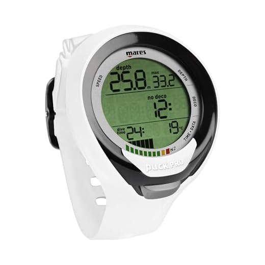 Mares Puck Pro Plus Dive Computer Wrist Watch, White Black (414135-WHBK)