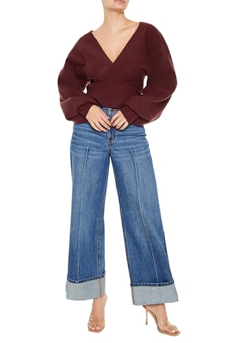 Forever 21 Women's Peasant-Sleeve Surplice Sweater2