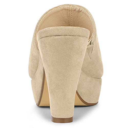 Image of Allegra K Women's Open Toe Platform Chunky Heel Slides Sandals | Party Sandals