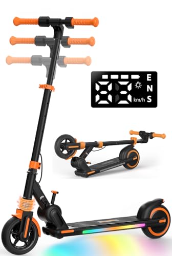 E Scooter Kinder, Elektroroller Kinder von 6-10-14 mit 5AH Akku 6,5 Zoll...