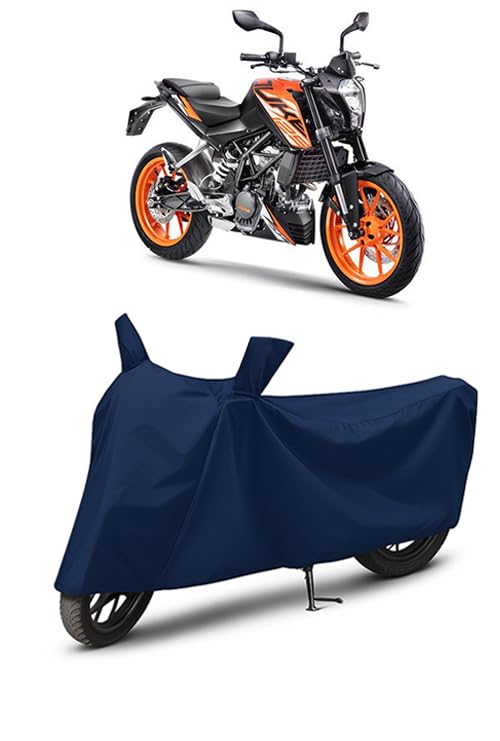Image of Waterproof Bike Cover for KTM 125 Duke | All Weather Protection from Rain, Dust, UV Rays & Scratches with Mirror Pockets & Buckle Belt | 125 Duke Bike Cover