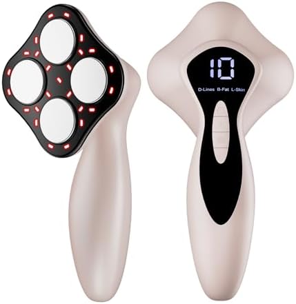 Cellulite Massagegerät Massage Lipödem Massagegerät Anti Cellulite, Nachgewiesene Wirksamkeit, kabelloses Unisex Massager für Taille, Bauch, Gesäß, Arme, Beine, Rücken (Roségold)