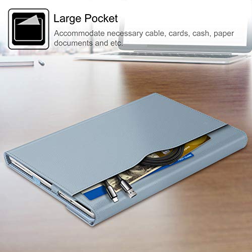 Image of Fintie Case for 12.3 Inch Microsoft Surface Pro 7, Surface Pro 6, Surface Pro 5, Surface Pro 4, Pro 3 - Portfolio Business Cover with Pocket, Compatible with Type Cover Keyboard (Ice Blue)
