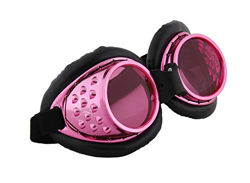 Pink & Black Radioactive Aviator Goggles Standard