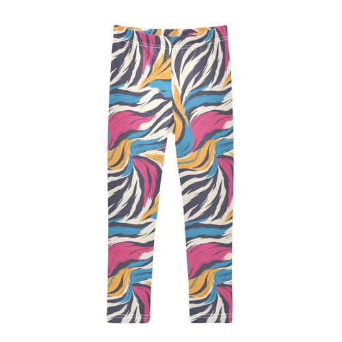Tigers Animal Animal Print Kids Baby Girls Active Leggings Stretchy Full Length Athleisure Pants Exercise