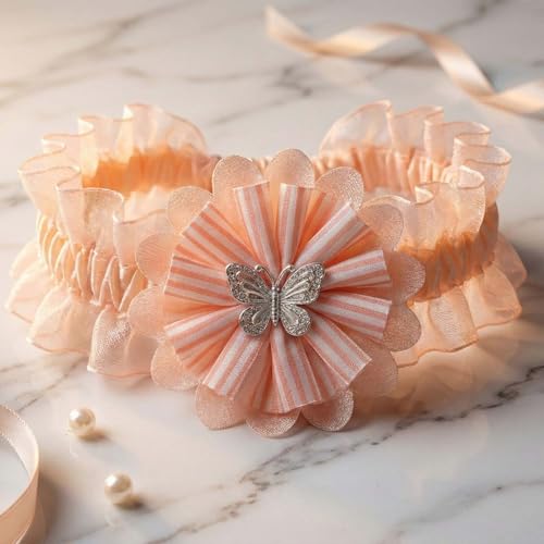 Image of Alvero Designer Floral Baby Girl Bow Headband, Soft Stretchable Satin Hairband, Elegant Lace & Satin Ribbon Hair Accessory for Newborns and Toddlers (Pack of 3 Pc) (Pastel Blue, Champagne Gold, Blush Peach)