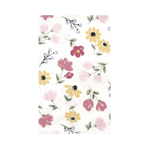 Image of Hudson Baby Unisex Baby Cotton Poly Flannel Burp Cloths, Soft Painted Floral 10 Pack, One Size