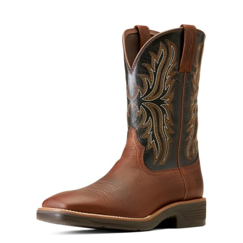 ARIAT Men's Ridgeback Western Boot - Deepest Clay/Black Barrel, 7 Medium