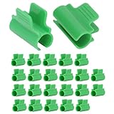 Gewächshaus-Klemmen 19mm 24 Stück Pflanzenclips Folientunnel Clips Kunststoff Gewächshausklammern für Folienreihen, Abdecknetze, Tunnelreifen (19mm)