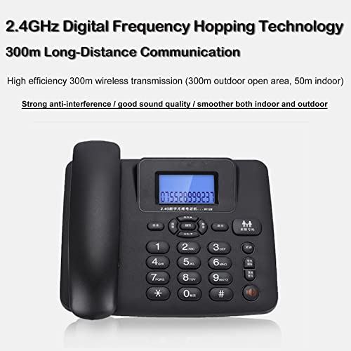 Teléfono Digital Inalámbrico W128 2.4GHz Negro miniatura 6