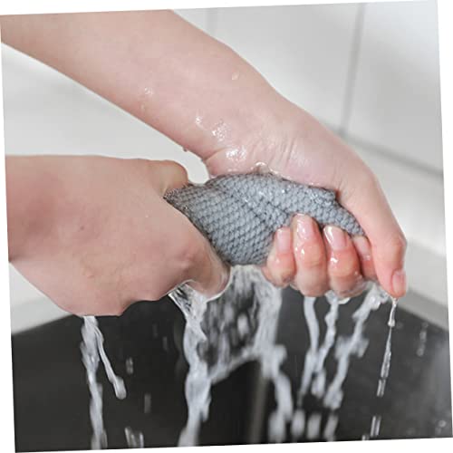 Cabilock 3 Pcs Dishcloth Glass Towel Dishcloth Glass Towels Microfiber Dish Cloth Cleaning Rags Wash Cloth Washing Microfiber Cloths Industrial Rags Cleaning Towels Dish Towels Grey Glass #TOP3