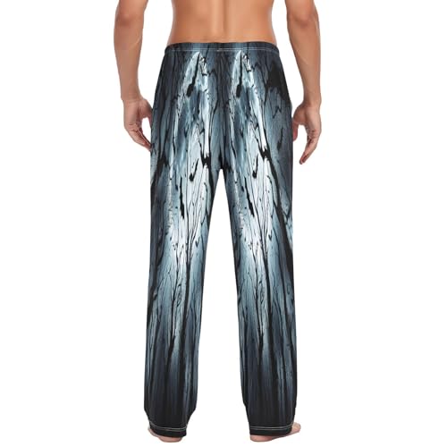 Qilmy Halloween Night Men's Cotton Pajama Pants, Lightweight Lounge Sleepwear with Drawstring and Pocket3