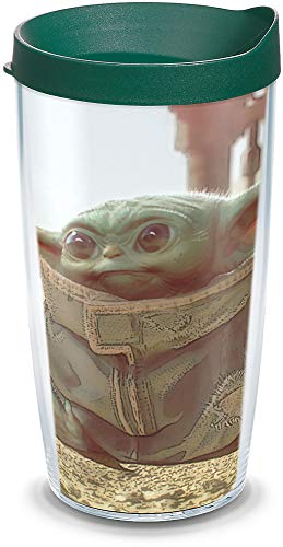 Tervis Star Wars - The Mandalorian Child Made in USA Double Walled Insulated Tumbler Travel Cup Keeps Drinks Cold & Hot, 16oz, Classic