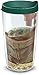 Tervis 1355814 Star Wars Mandalorian The Child Insulated Tumbler with Wrap and Hunter Green Travel Lid, 16 OZ, Clear