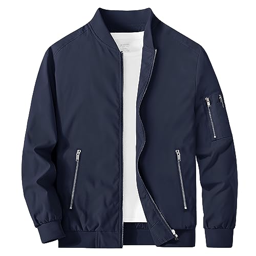Magcomsen Casual Jackets For Men Bomber Jacket Light Jackets For Men Spring Fall Jackets Pilot Jackets Baseball Jacket Men Navy,Xxl #TOP10