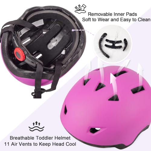 Image of Toddler Helmet, Adjustable Kids Bike Helmet for Ages 1-3-8