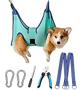 Kkiimatt Dog Pet Grooming Hammock,L Dog Hanging Harness for Nail Clipping, Dog Trimming Cutting H...