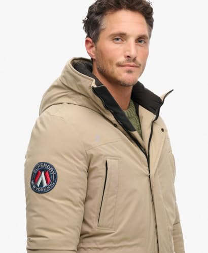 Superdry Para Hombre. M5011909A Parka City Padded Beige (Xl), Casual, PoliéSter, Sostenible - 3