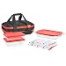 Pyrex 1102267 885459426300 Portables Glass Bakeware and Food Storage Set (Black Carrier, 9-Piece Double Decker, BPA-Free)