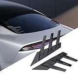 2PCS Car Rear Windshield Side Spoiler, Compatible with Audi A5 S5 RS5 B9 B8 B8.5, Rear Wing Trim Side Vents Window Louvers Exterior,1-Glossy Black - Image 1