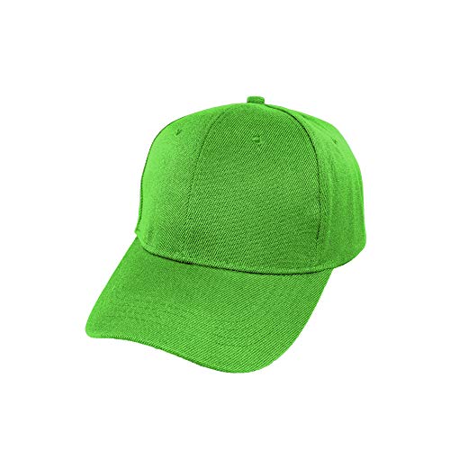 Carnavalife Gorra de Béisbol Ajustable de Estilo Polo Clásico Deportivo Casual de Color Liso Suave y Transpirable Unisex para Adultos y Niños Modelo JDH-1 (Verde Claro, Talla Niño/54cm)