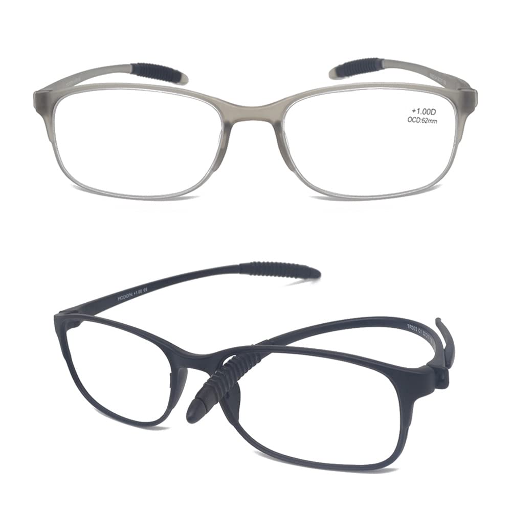 Mcoorn Gafas de Lectura Presbicia Ligeras Anti Luz Azul (Pack 2), Gafas de Presbicia con Flexibles Anti-reflejantes